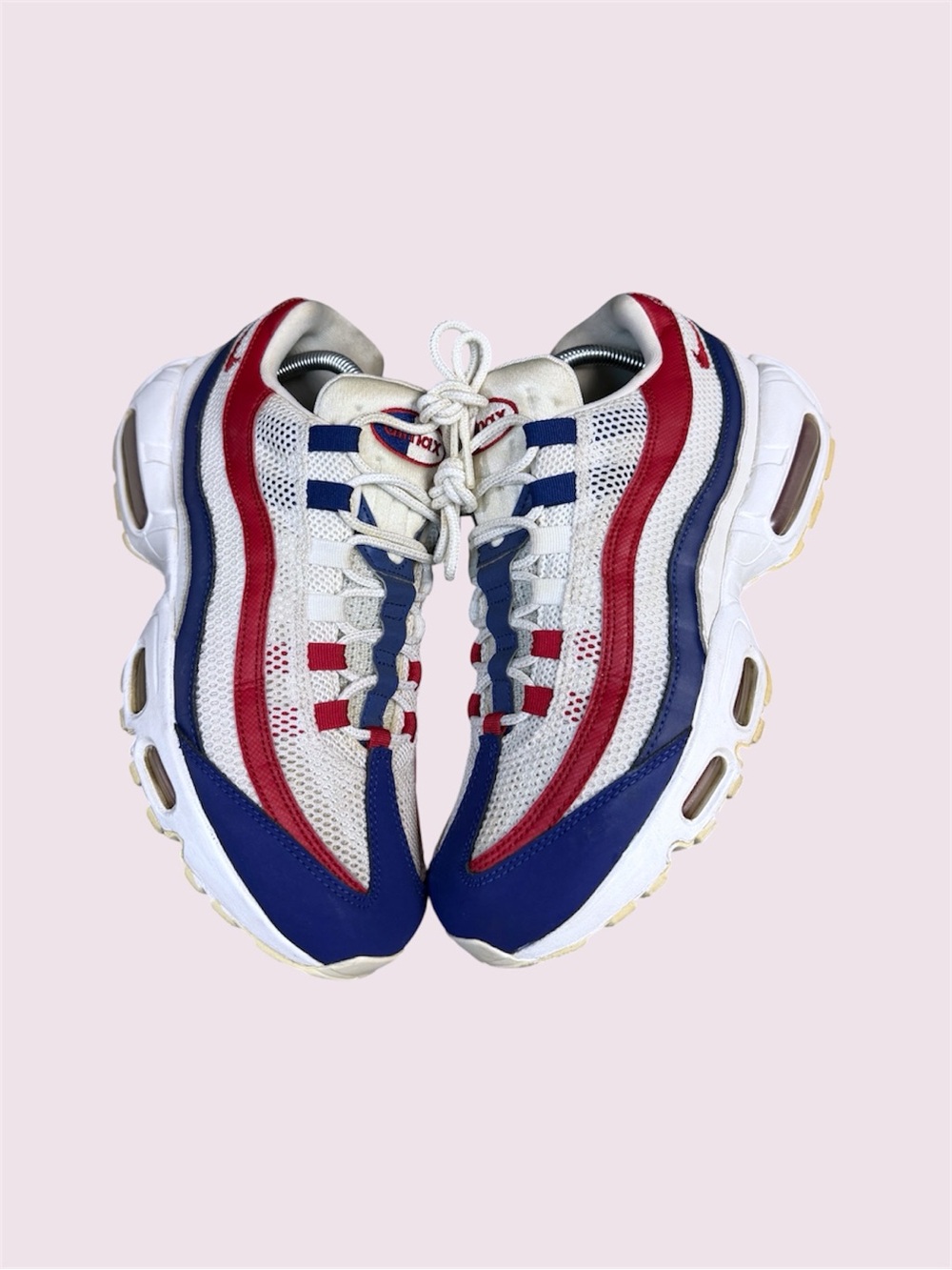 2018 Size 9.5- Nike Air Max USA Sneaker Shoes Red/White/Blue Lace Up Low Top